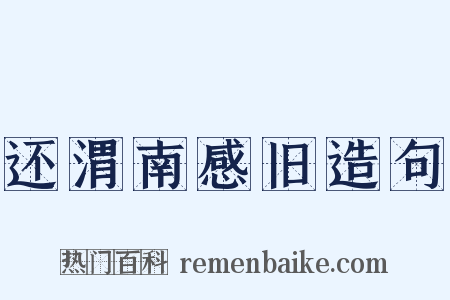 还渭南感旧造句是什么意思的图片